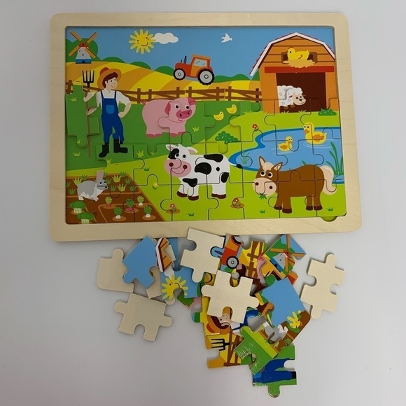 Set of 2 Jigsaw Puzzle Farm Animals and dinosaurs - Picture 9 of 11
